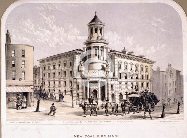 Coal Exchange, London, 1849. Artist: Robert S Groom