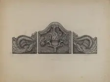 Coal Grate for Fireplace, 1937. Creator: Austin L. Davison