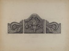 Coal Grate for Fireplace, 1937. Creator: Austin L. Davison