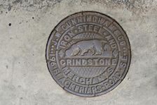 Coal hole plate made by JW Cunningham & Co, Lower Marsh, Lambeth, London, 2010. Artist: Derek Kendall