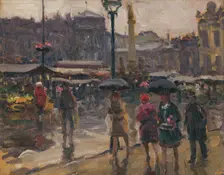 Coal market in Ostrava, c1927. Creator: Teodor Jozef Mousson