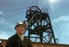 Coal miner at pit head
