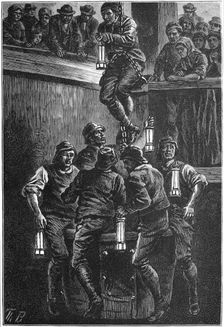 Coal mining accident, Seaham Colliery, County Durham, 1880 (c1895). Creator: Anon