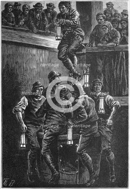 Coal mining accident, Seaham Colliery, County Durham, 1880 (c1895). Creator: Anon.