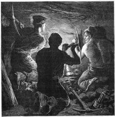 Coal mining accident, Tynewydd Colliery, South Wales, April 1877 (c1885). Creator: William Heysham Overend