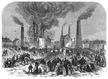Coal mining disaster, Oaks Colliery, Barnsley, Yorkshire, December 1866. Creator: Anon