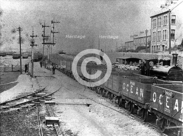 Coal sidings, Taff Vale Railway - Ocean coal wagons, c1900s. Creator: Unknown.