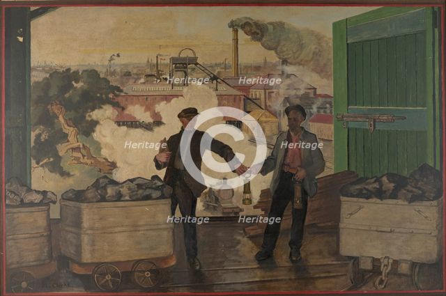 Coalmining Poster for the Empire Marketing Board, 1934. Creator: Margaret Clarke.