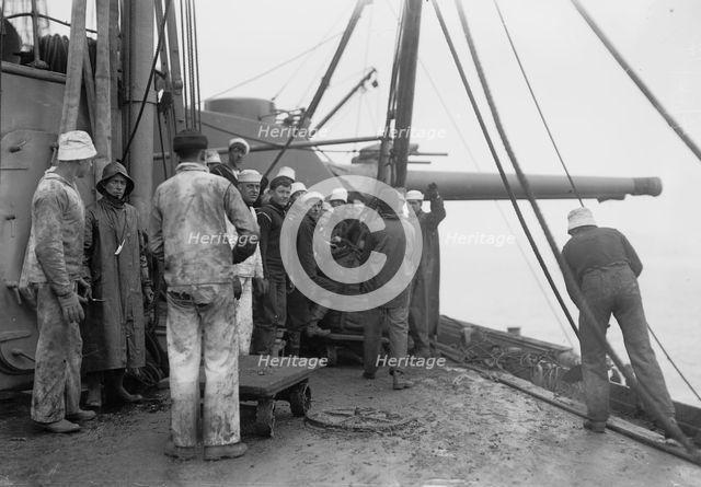 Coaling "Louisiana", 4/16/14, 1914. Creator: Bain News Service.