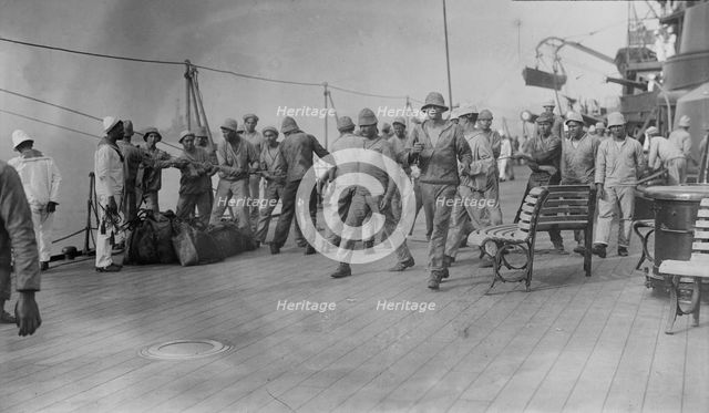 Coaling "MINAS GERAES", between c1910 and c1915. Creator: Bain News Service.