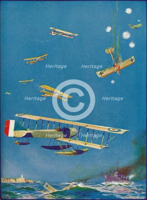 'Coast Defence: the Raiders' Fate', c1918 (1919). Artist: WH Holloway.