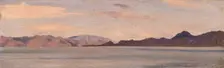 Coast of Asia Minor seen from Rhodes 1867. Creator: Frederic Leighton