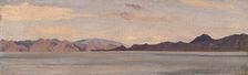 Coast of Asia Minor seen from Rhodes 1867. Artist: Frederic Leighton