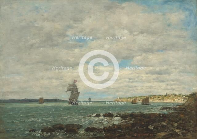 Coast of Brittany, 1870. Creator: Eugene Louis Boudin.