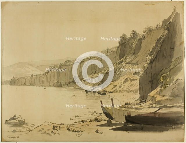 Coast of Sorrento, 1858. Creator: William Stanley Haseltine.