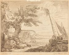 Coast Scene, 1784. Creator: Lydia Bates