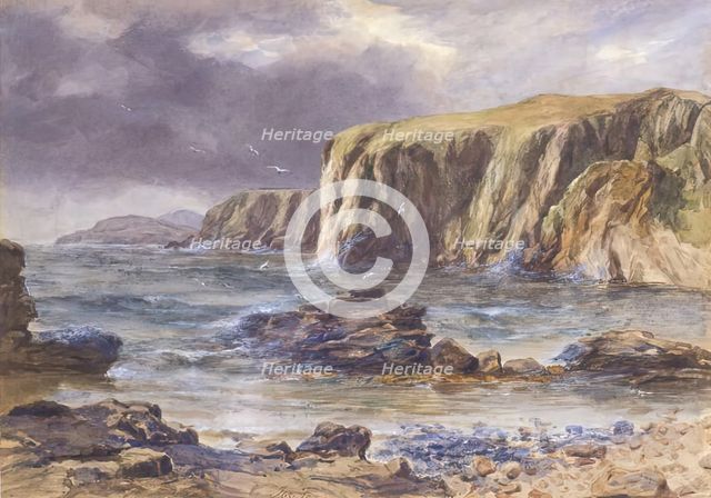 Coast Scene - On the Colvend Coast Dalbeattie, 1875-1899. Creator: James Faed.