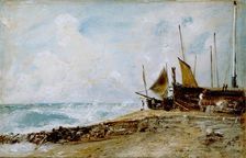 Coast Scene Near Brighton, between 1824 and 1828. Creator: John Constable