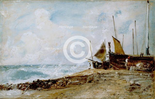 Coast Scene Near Brighton, between 1824 and 1828. Creator: John Constable.