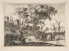 Coast Scene with an Artist, ca. 1638-41. Creator: Claude Lorrain