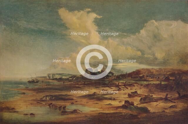 'Coast Scene with Church', c1824. Artist: John Constable.