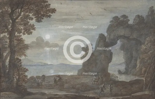 Coast View with Perseus and the Origin of Coral, 1674. Creator: Claude Lorrain.