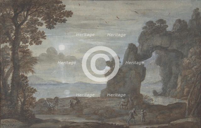 Coast View with Perseus and the Origin of Coral, 1674. Creator: Claude Lorrain.