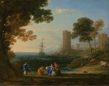 Coast View with the Abduction of Europa, (1645?). Creator: Claude Lorrain