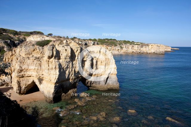 Coastal view, Algarve, Portugal, 2009. Creator: Samuel Magal.