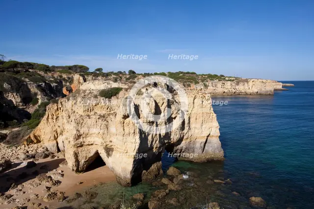 Coastal view, Algarve, Portugal, 2009. Creator: Samuel Magal.