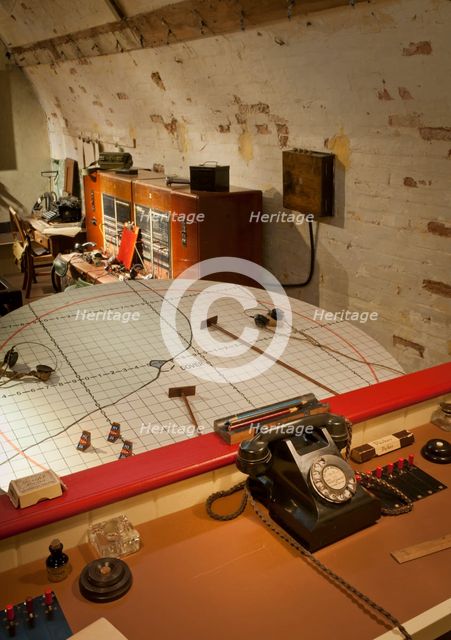 Coastal artillery operations room, Secret Wartime Tunnels, Dover Castle, Kent, 2011. Artist: Historic England Staff Photographer.