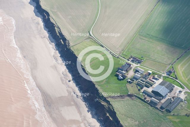 Coastal erosion at Low Farm, Aldbrough Sands, East Riding of Yorkshire, 2014. Creator: Historic England Staff Photographer.