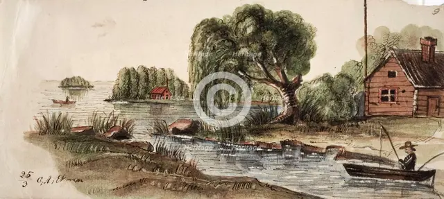 Coastal landscape, 1850-1855. Creator: Karl Anders Ekman.