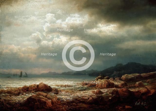 Coastal Landscape, 1855. Creator: Lars Hertervig.
