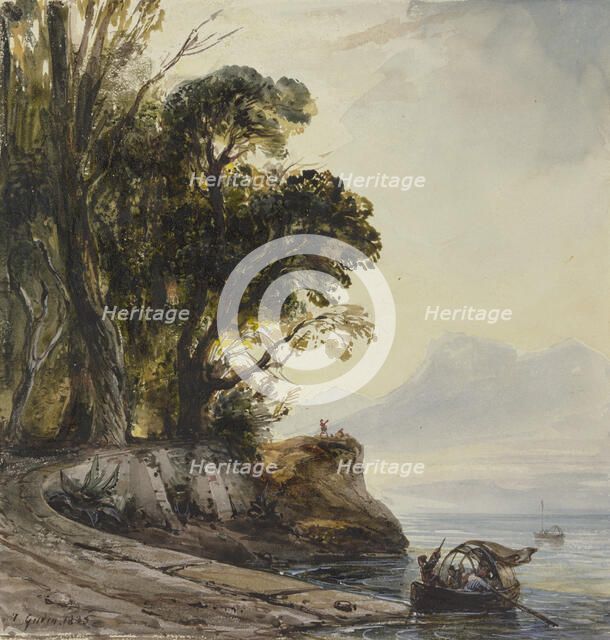 Coastal landscape, 1835. Creator: Theodore Gudin.