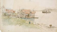 Coastal landscape, Florö, 1886. Creator: Oscar Kleineh