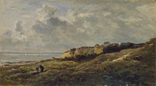Coastal Landscape in Normandy (Villerville-sur-Mer), 1868. Creator: Jean-Baptiste-Camille Corot