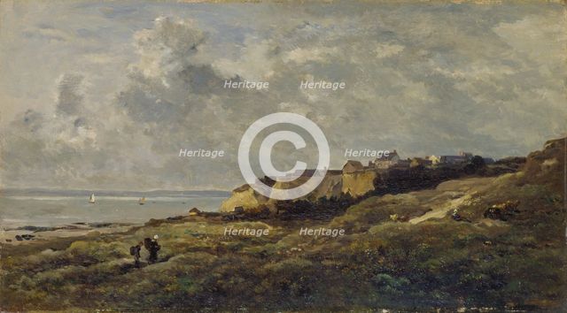 Coastal Landscape in Normandy (Villerville-sur-Mer), 1868. Creator: Jean-Baptiste-Camille Corot.