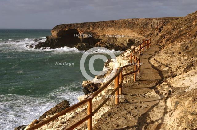 Coastal path, Puerto de la Pena, Ajuy, Fuerteventura, Canary Islands.