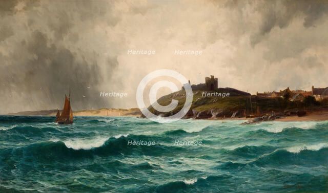Coastal Scene With Criccieth Castle, 1892. Creator: William Joseph King.