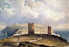 Coastal scene with ruins, 19th century. Creator: William Wyld