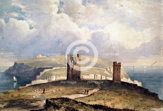 Coastal scene with ruins, 19th century. Creator: William Wyld.