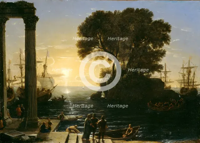 Coastal Scene with the Embarkation of Saint Paul, 1655. Creator: Claude Lorrain.