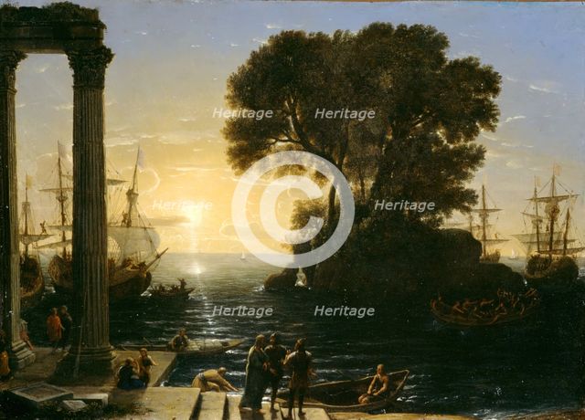 Coastal Scene with the Embarkation of Saint Paul, 1655. Creator: Claude Lorrain.