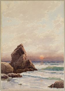 Coastal Scene, Sunset, between 1860 and 1908. Creator: Alfred Thompson Bricher