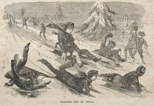 Coasting Out of Doors, 1857. Creator: Winslow Homer (American, 1836-1910)