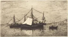 Coasting Trade Vessels, Italy, 1874. Creator: Adolphe Appian