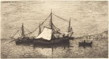 Coasting Trade Vessels, Italy, 1874. Creator: Adolphe Appian