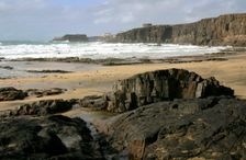 Coastline near El Cotillo, Fuerteventura, Canary Islands. Creator: Peter Thompson