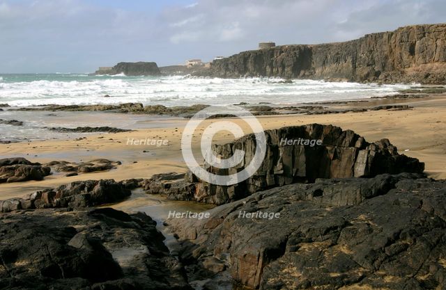 Coastline near El Cotillo, Fuerteventura, Canary Islands. Creator: Peter Thompson.